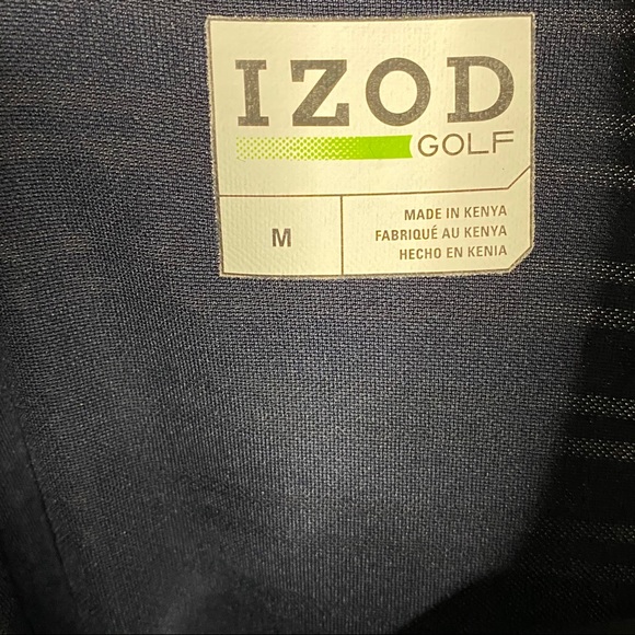 Izod Golf Shirt Long sleeve Navy Size Medium - Picture 5 of 8